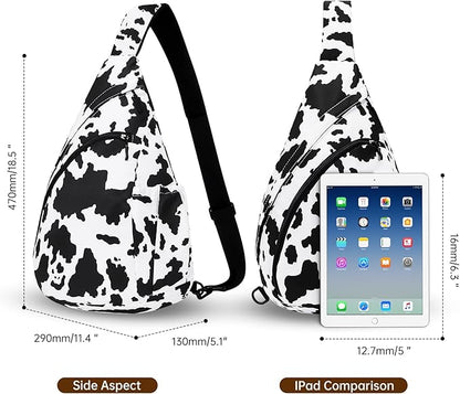 HUA ANGEL Crossbody Sling Bag for Men & Women Lightweight Waterproof Chest Shoulder Bag for Travel Hiking & Everyday Use