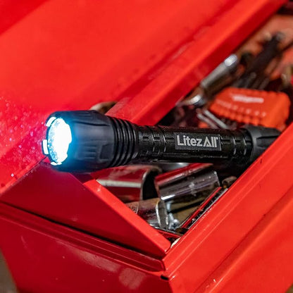 LitezAll 24921-6/12 Nearly Invincible 300 Lumen Tactical Flashlight