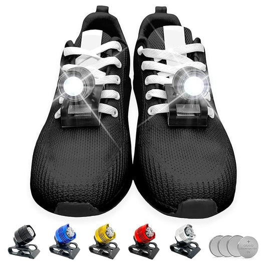Running lights for runners,Lights for walking at night,IPX5 Running shoe lights waterproof,Shoe light,2Pcs Shoe headlights Used for Dog Walking, Walking Tours Camping, Suitable for Adults Kids(Black)