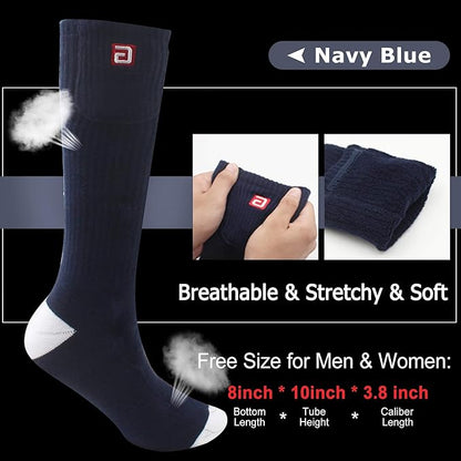 SVPRO Electric Heated Socks Men Women Rechargeable Heating Socks Washable Battery Thermal Foot Warmer Socks Winter Warm Socks