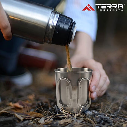 Stainless Steel Camping Mug - Lightweight & Durable Backpacking Cup - BPA-Free Camping Cups Metal for Outdoor Adventures (10 oz)