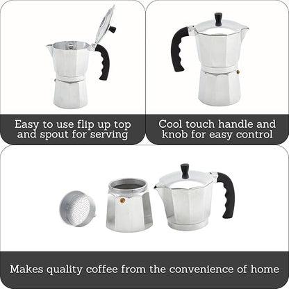 IMUSA 12cup Cast Aluminum Stovetop Coffeemaker