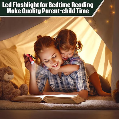 24 Pack Mini Flashlights Bulk, Bright Aluminum Handheld Flashlight with Lanyard, Small LED Flashlights for Kids Night Reading Emergency Hurricane Camping Cycling Party Favors(Bright Color)
