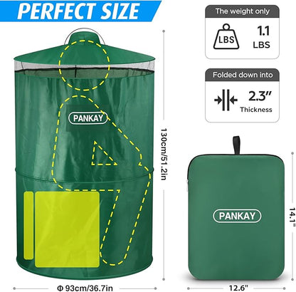 PANKAY Pop Up Privacy Tent, Portable Outdoor Camping Bathroom Toilet Tent, Collapsible Shelter for Camping & Emergency – Lightweight & Sturdy, Easy Set Up, Foldable - with Carry Bag