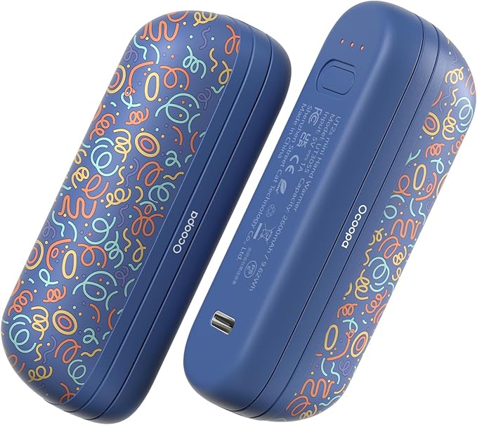 OCOOPA 2 in 1 Magnetic Rechargeable Hand Warmers, UT2s Mini Electric Handwarmers 2 Pack, Split USB-C, Reusable Portable Pocket Heater, Raynauds, Golf, Tech Gifts for Women Men