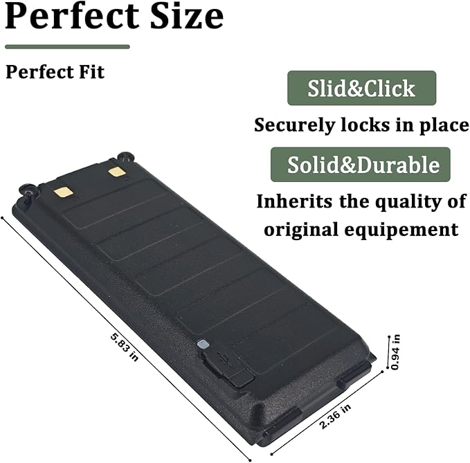 BAOFENG 2 Pack UV-25 Battery BL-UV25 for UV-25 Pro Max Radio Type-C Charging BL-UV25 High Capacity Li-ion Battery DC7.4V for Walkie Talkie Accessories with Cables