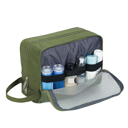 Toiletry Bag for Men Hanging Dopp Kit Water Resistant Shaving Bag Small Toiletry Bag for Traveling (Pure Green)