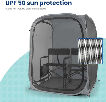 WeatherPod® The Original Shark Tank MyPod™ Mesh 1-2 Person Pop-Up Screen Pod - Keeps Out Bugs, Mosquitos, and Harmful UV Rays - UPF 50 for Maximum Protection from The Sun