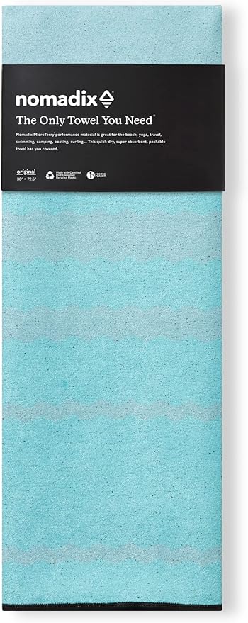 Nomadix Original Towel - Perfect for Beach, Pool, Travel, Camping, Yoga - Made with Recycled Materials - Super Absorbent - Sand Resistant