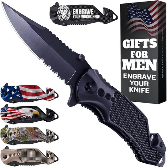 Father Day Gifts - Legal Pocket Knife for Stepdad & Father - Mens Gift Ideas - Best Father’s Day Gifts - Cool Folding Knives - Birthday Gifts for Men - Presents for Dad Husband Boyfriend - 6680 G