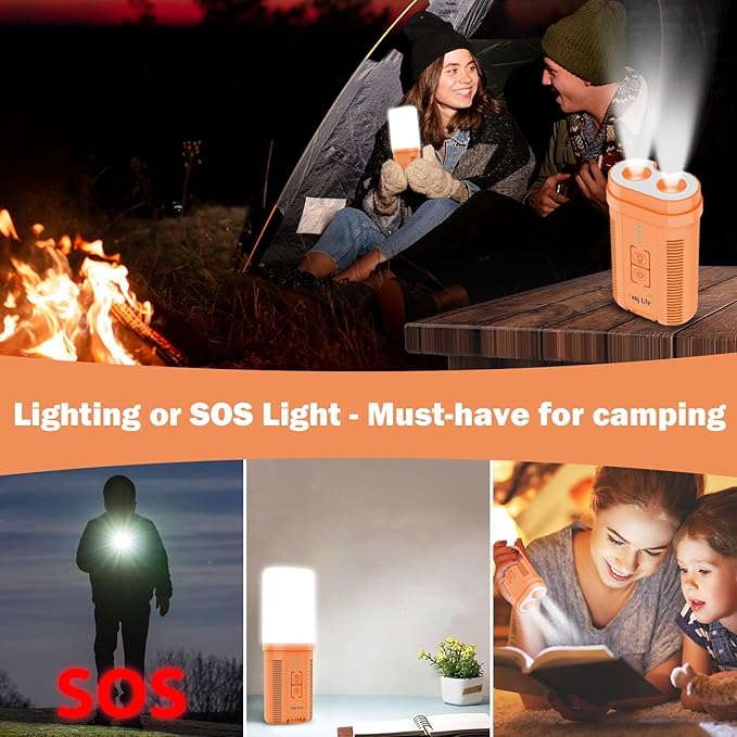 Portable Shower for Camping, Rechargeable Camping Shower Pump with 5 Gallons Collapsible Bucket & LED Light, Electric Outdoor Camp Shower Portable Shower Pump Camping Hiking (5.9 ft Hose)
