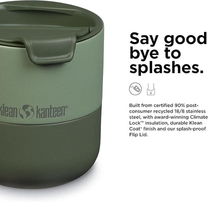 Klean Kanteen Rise 10oz Lowball - Stainless Steel Tumbler with Flip Lid - Sea Spray