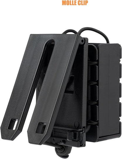Compact Radio Holster Polymer Walkie-Talkie Case w/Duty Belt/MOLLE Vest Clip Two Ways Radio Pouch Interphone Carrier Sheath for Police Law Enforcement Security Firefighter Rescue EMS EMT