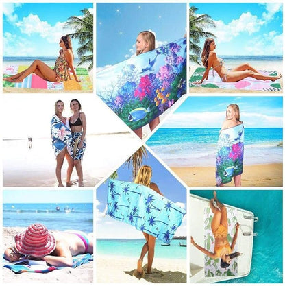 HAOKUN Microfiber Sand Free Beach Towel Blanket-Quick Fast Dry Super Absorbent Lightweight Thin Towel for Travel Pool Swimming Bath Camping Yoga Gym Sport Idea (Butterfly)