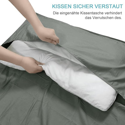 Sleeping Bag Liner, Adult Sleep Sack & Travel Sheets, Lightweight Single and Portable Camping Sleeping Bag Liners - Ideal for Traveling, Hostels and Camping