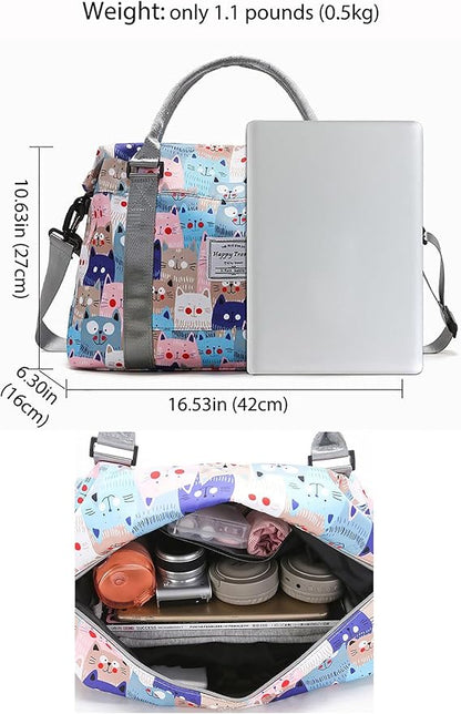 Travel Duffle Bag Weekender Overnight Bag Gym Tote with Dry and Wet Separated Pocket for Women Girls Shoulder Workout Duffel Bag Water Resistant (black)