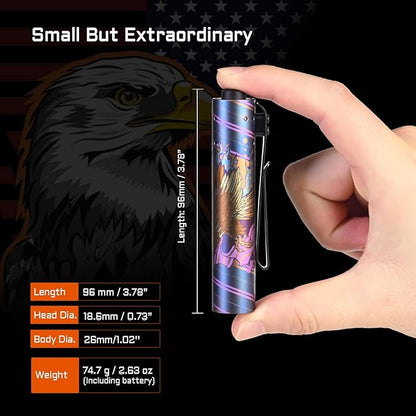 ACEBEAM Rider RX 700 High Lumens EDC AA Flashlight Rechargeable, Pocket LED Flashlight with Clip, Super Bright Mini Flash Light, 519A-V1 LED 90+ High CRI Small Flashlight for Camping, Emergency, Home