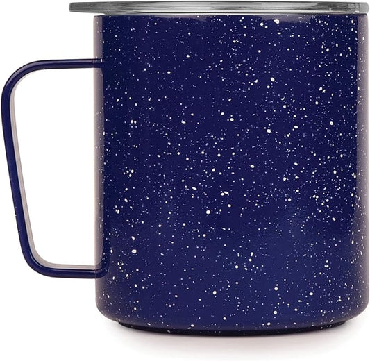 MIIR, Camp Cup, Vacuum Insulated, Stainless Steel with Slide Lid, BPA Free, Blue, 12 Fluid Ounces