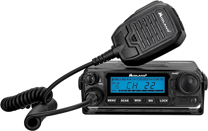 Midland – MXT500-50 Watt GMRS MicroMobile® Two-Way Radio - Farms Ranches Overlanding Trails Off-roaders - 8 Repeater Channels - Compact Design External Magnetic Mount 2.1dB Unity Gain Antenna