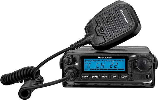 Midland – MXT500-50 Watt GMRS MicroMobile® Two-Way Radio - Farms Ranches Overlanding Trails Off-roaders - 8 Repeater Channels - Compact Design External Magnetic Mount 2.1dB Unity Gain Antenna