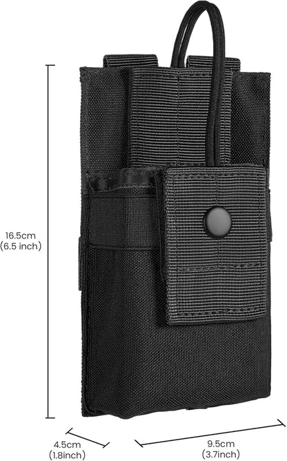 FRTKK Tactical Radio Holder Radio Holster Molle Radio Pouch Universal Radio Case Military Heavy Duty Radio Bag for Police Firefighter Two Ways Walkie Talkies Vest