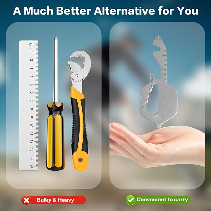 KSKEPE Stocking Stuffers for Men Adults,12 in 1 Keychain Multi-tool,White Elephant Gifts,Christmas Gifts Bottle Opener Camping Gadgets EDC Tools for Men Him Dad Husband Boys Teens-Key