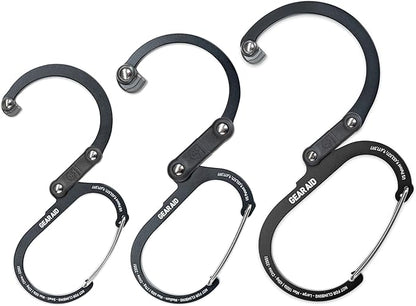 GEAR AID HEROCLIP 360° Swivel Carabiner Gear Clip and Hook (Medium) for Camping, Backpack, Suitcases and Garage Organization