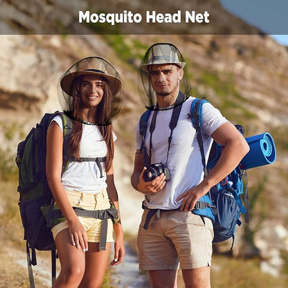 12 Pcs Mosquito Net Black Mosquito Net Face Neck Fly Netting Hood Protecting Net Cover Wearable Mosquito Face Net for Bugs Insect Mosquito Net Hat for Outdoor Hiking Camping Walking