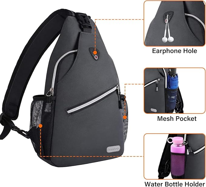 MOSISO Sling Backpack, Multipurpose Crossbody Shoulder Bag Travel Hiking Daypack