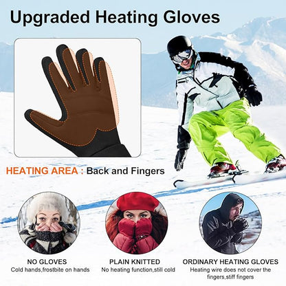 Heated Glove Liners Men Women - Rechargeable Battery Hand Warmer Gloves for Winter Motorcycle Skiing Camping Fishing Hunting