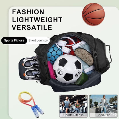 HUA ANGEL Waterproof Gym Bag with Shoe & Wet Compartment Large Capacity Sports Duffel Bag Men Women Travel Fitness Workout