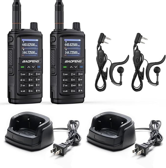 BAOFENG UV-17R Two Way Radio (Upgraded Version of UV-5R), Dual Band 144-148/420-450Mhz Handheld Ham Radio with 999 Channels, Manual DTMF, VOX, 1800mAh Li-ion Battery, Support Chirp (2 Pack)