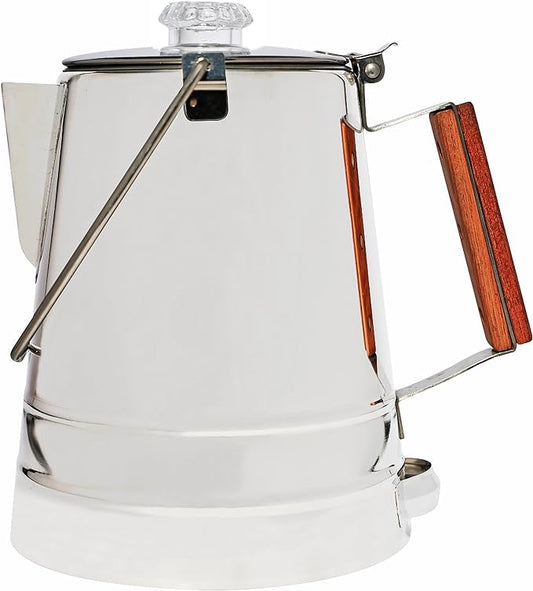 COLETTI Butte Percolator Coffee Pot — Large Coffee Pot, NO Aluminum or Plastic [14 Cup]