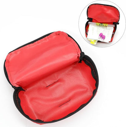 Faylapa 6Pcs Mini Empty First Aid Bag, 5.5x3.5x1.5 inches Small First Aid Kit, Emergency Medical Essentials Pouch Bag for Travel, Car, Home, Office, Camping, Outdoors, Hiking (Bag Only)