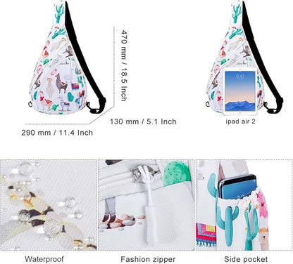HUA ANGEL Crossbody Sling Bag for Men & Women Lightweight Waterproof Chest Shoulder Bag for Travel Hiking & Everyday Use