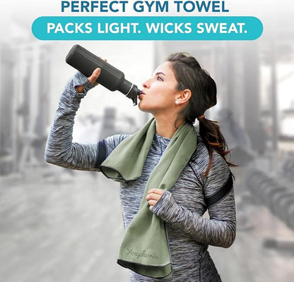 Youphoria Microfiber Travel Towel Fast Drying Lightweight - Quick Dry Towel for Camping, Beach, Backpacking, Hiking & Sport