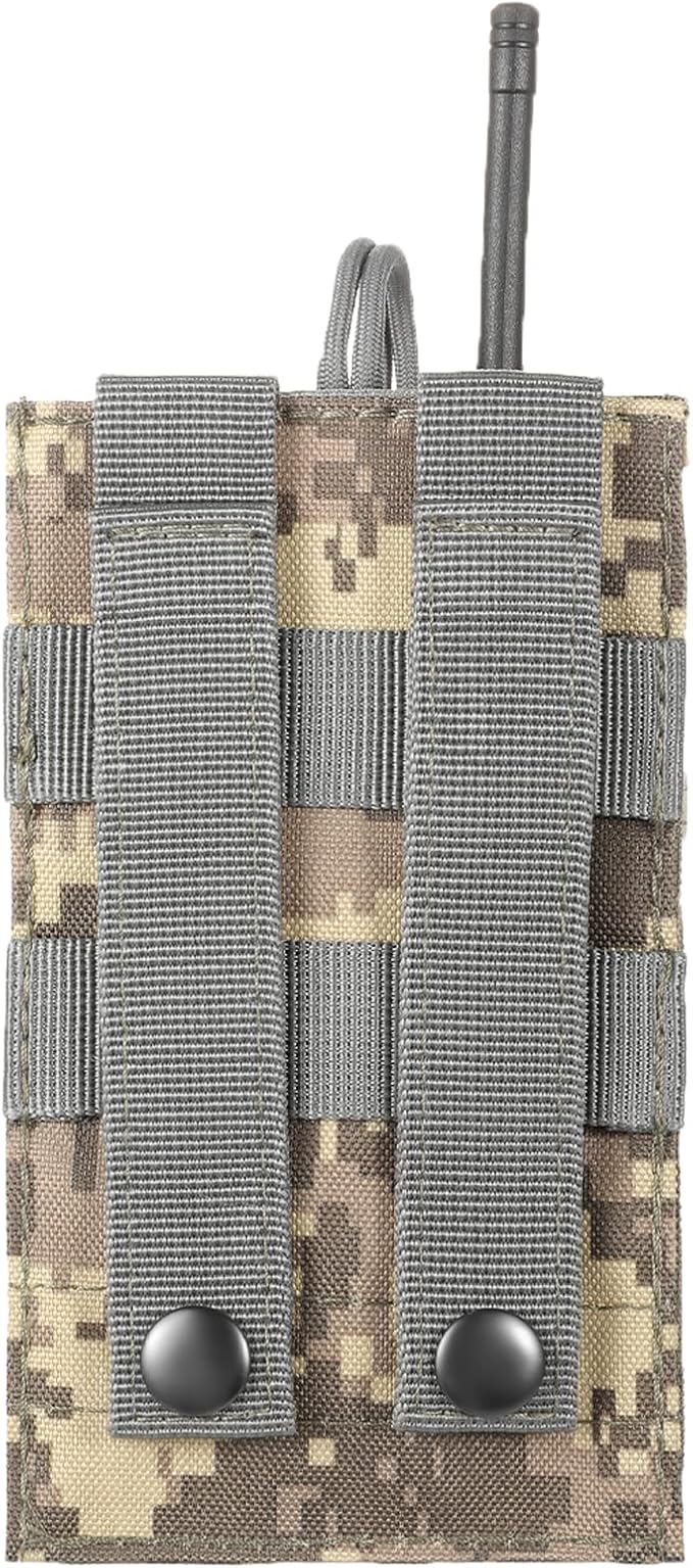 FRTKK Tactical Radio Holder Radio Holster Molle Radio Pouch Universal Radio Case Military Heavy Duty Radio Bag for Police Firefighter Two Ways Walkie Talkies Vest