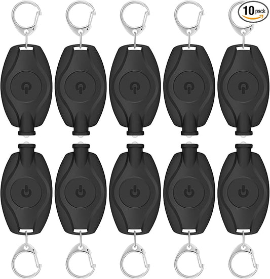 RISEMART 10 Pack Keychain Flashlight, 14 Lumens Bright LED Keychain Light 2 Modes, Portable Mini Key Ring light for Ourdoor Camping Emergency Hiking