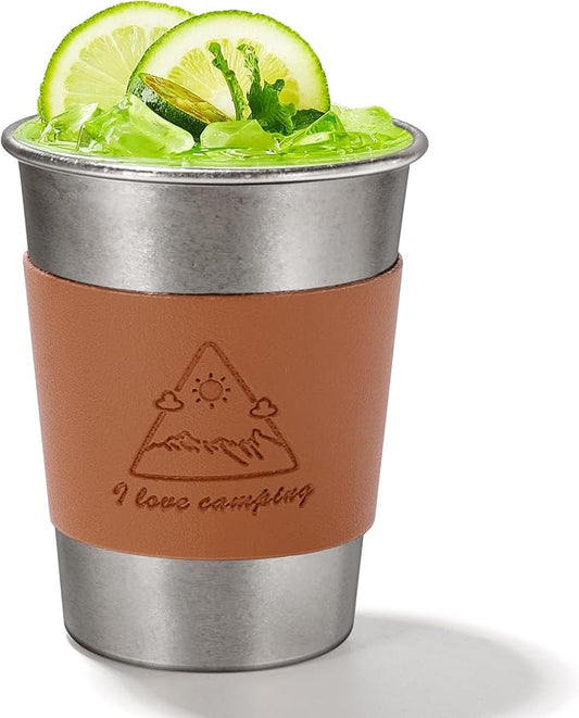 Titanium Beer Mug Cup 11.8 Oz/350ml Pint Cup Stackable Titanium Outdoor Camping Hiking Picnic Home Use