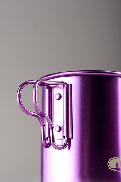 GSI Outdoors Bugaboo Cup - Ultralight Aluminum Camping & Backpacking Mug with Folding Handles - Hot Coffee, Tea, Soup (14oz)