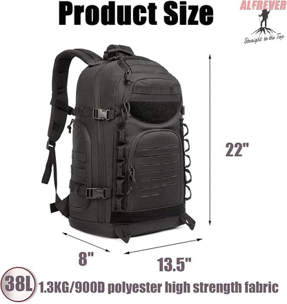 38L Military Tactical Backpack Men Assault Pack Bag|Army Backpacks|Large Camping Hiking Rucksack Daypack for Outdoor