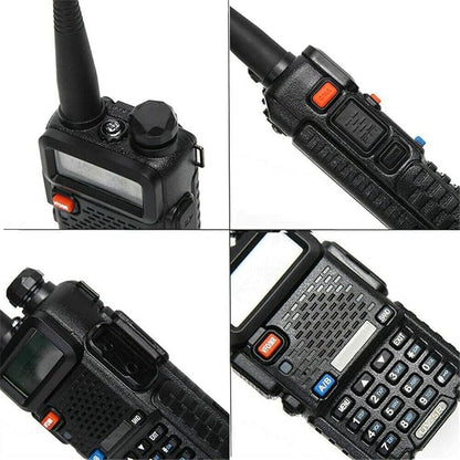 BAOFENG UV-5R Two Way Radio Handheld Ham Radio Dual Band Walkie Talkie(2PACK, Black)