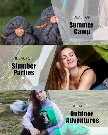 Sleeping Bags for Adults Backpacking Lightweight Waterproof- Cold Weather Sleeping Bag for Girls Boys Mens for Warm Camping Hiking Outdoor Travel Hunting with Compression Bags