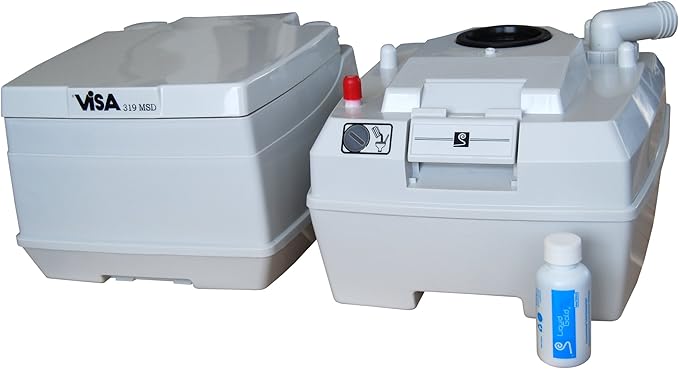 Dock Edge + Visa Marine Potty 18 Litre Toilet Grey (DEF319)