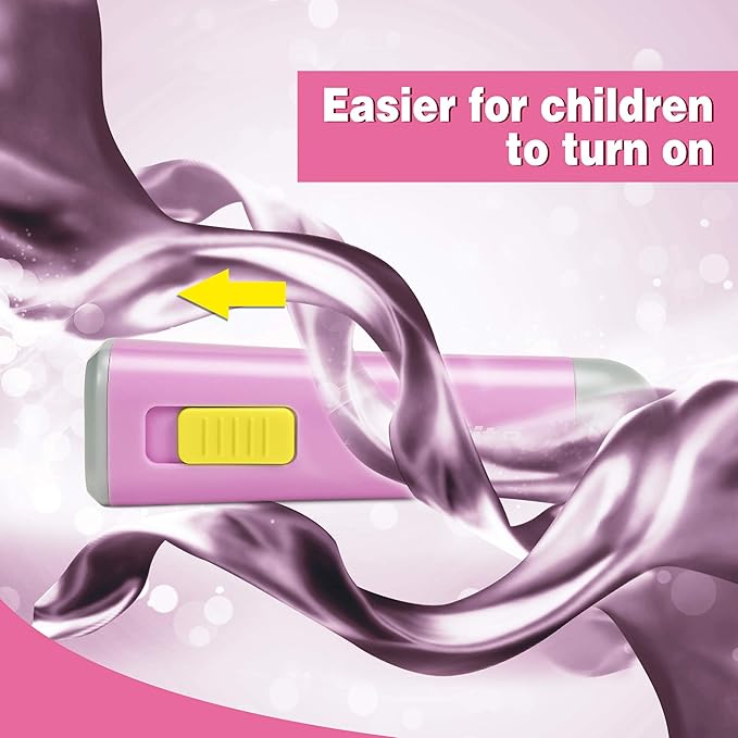 EverBrite Kids Flashlight, Mini LED Flashlight, Plastic Torch Use for Emergencies, Camping, Outdoor with Lanyard 3AAA Battery Included, Pink