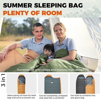 KingCamp Sleeping-Bags Down Sleeping Bag for Adults, Recycled 700 FP Cold Weather 3-4 Season Sleeping Bag