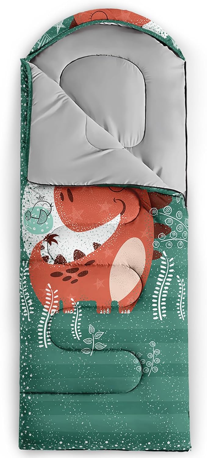 AILONEN Boys Sports Camping Sleeping Bags,Lightweight & Waterproof,3 Season Warm & Cool Weather,Black Player Basketball Sleeping Bags for Kids Adults,Travelling,Outdoors