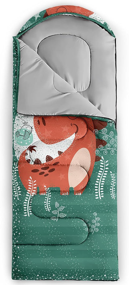 AILONEN Boys Sports Camping Sleeping Bags,Lightweight & Waterproof,3 Season Warm & Cool Weather,Black Player Basketball Sleeping Bags for Kids Adults,Travelling,Outdoors