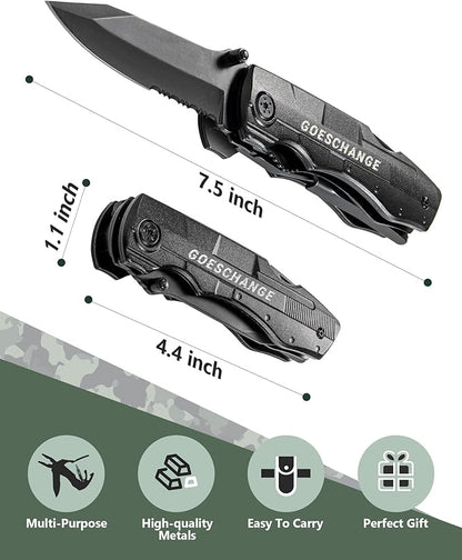 12-IN-1 Multitool with Pocket Knife, Screwdrivers, Pliers, Bottle Opener, Can Opener, with Safety Locking, Nylon Sheath - Father's Day Gift, Gift for Him Men Husband Boyfriend