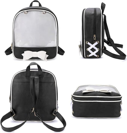 STEAMEDBUN Ita Bag Backpack Bowknot Kawaii Pin Display Backpack Bag with Insert
